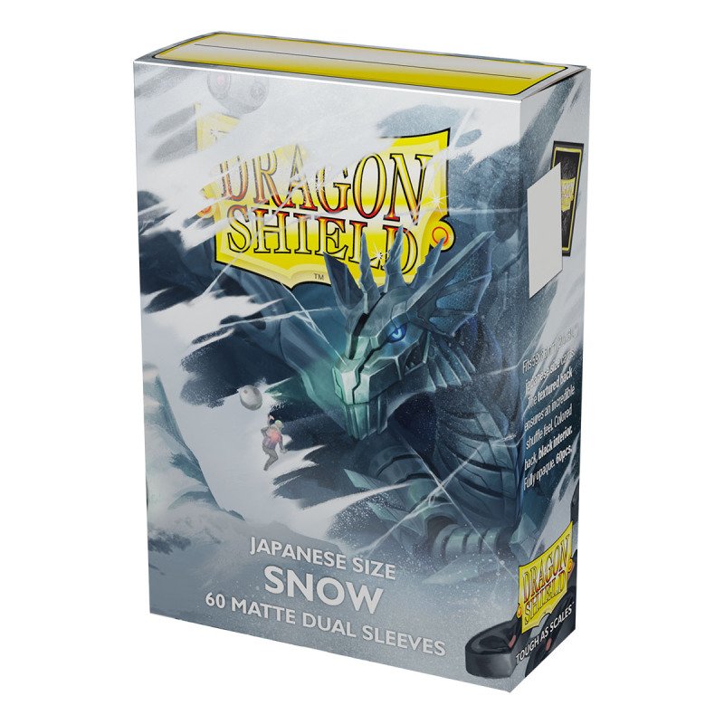 Dragon Shield - Japanese Dual Sleeves: Snow [Matte] (60 Sleeves)